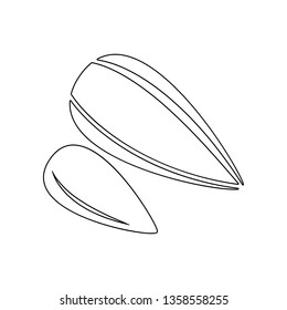 sunflower seeds icon. Element of nuts for mobile concept and web apps icon. Outline, thin line icon for website design and development, app development