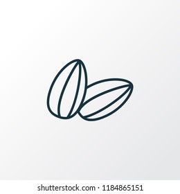 Sunflower seeds icon line symbol. Premium quality isolated kernel element in trendy style.