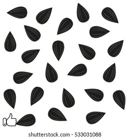 sunflower seeds, icon, vector illustration EPS 10