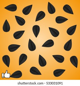 sunflower seeds, icon, vector illustration EPS 10