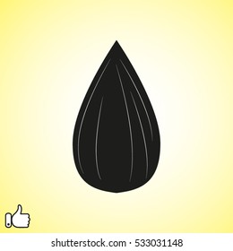 sunflower seeds, icon, vector illustration EPS 10
