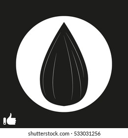 sunflower seeds, icon, vector illustration EPS 10