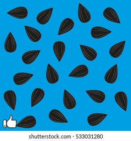 sunflower seeds, icon, vector illustration EPS 10
