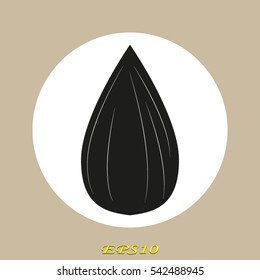 sunflower seeds, icon, vector illustration eps10