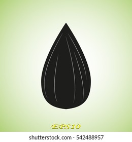 sunflower seeds, icon, vector illustration eps10