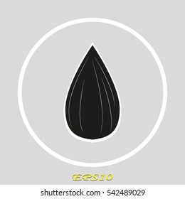 sunflower seeds, icon, vector illustration eps10