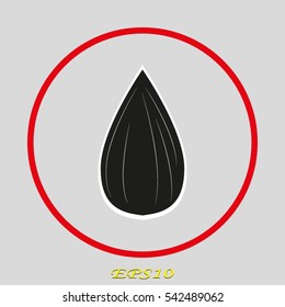 sunflower seeds, icon, vector illustration eps10