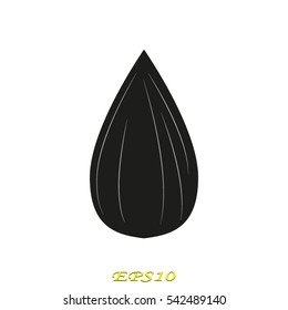 sunflower seeds, icon, vector illustration eps10