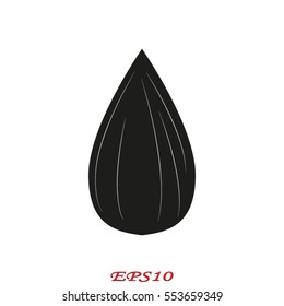 sunflower seeds, icon, vector illustration eps10