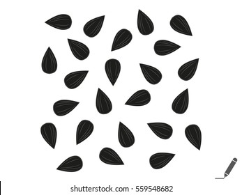 sunflower seeds, icon, vector illustration eps10