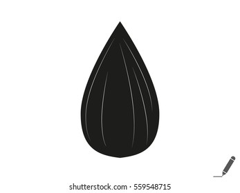 sunflower seeds, icon, vector illustration eps10