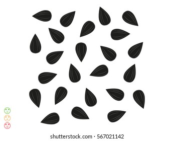sunflower seeds, icon, vector illustration eps10