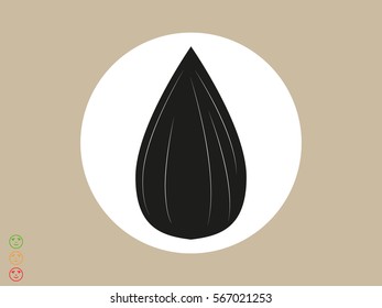 sunflower seeds, icon, vector illustration eps10