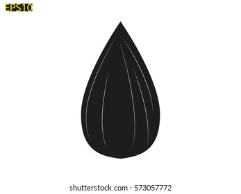sunflower seeds, icon, vector illustration eps10