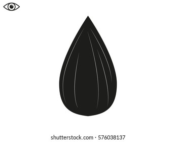 sunflower seeds, icon, vector illustration eps10