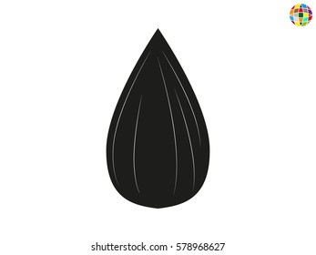 sunflower seeds, icon, vector illustration eps10
