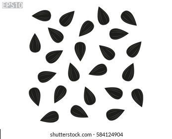 sunflower seeds, icon, vector illustration eps10