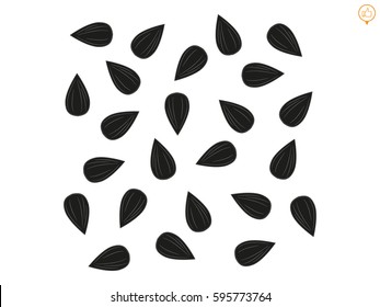 sunflower seeds, icon, vector illustration eps10