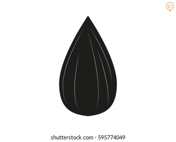 sunflower seeds, icon, vector illustration eps10