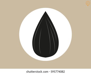 sunflower seeds, icon, vector illustration eps10