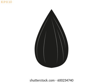 sunflower seeds, icon, vector illustration eps10