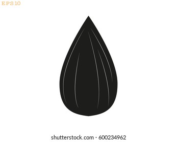 sunflower seeds, icon, vector illustration eps10