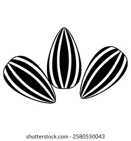 sunflower seeds illustration hand drawn outline vector