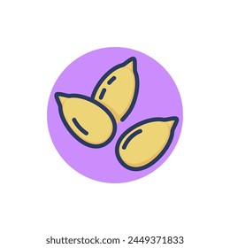 Sunflower seeds line icon. Oil, nutrition, food. Products and allergens concept. Vector illustration for web design and apps