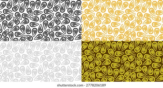 sunflower seeds pattern background. sunflower seeds seamless pattern background. 