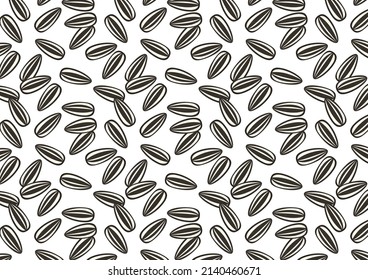 Sunflower Seeds pattern background. Sunflower Seeds vector.