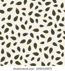 Sunflower seeds seamless pattern. Vector illustration