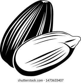 Sunflower seeds. In the shell and core.