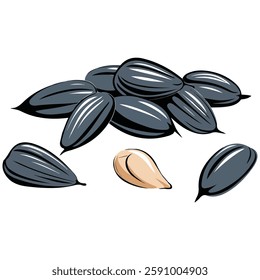 Sunflower Seeds Vector Design Illustration