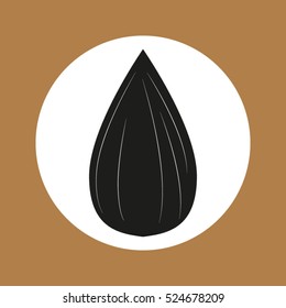 sunflower seeds, vector icon, eps10