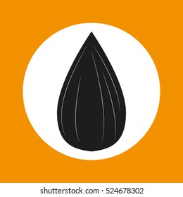 sunflower seeds, vector icon, eps10