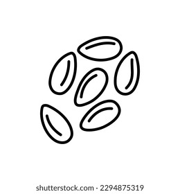 Sunflower seeds vector icon illustration on white background 