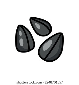 Sunflower seeds vector illustration isolated on white background