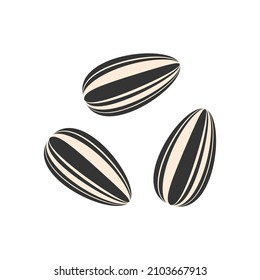 Sunflower Seeds vector. Sunflower Seeds on white background.