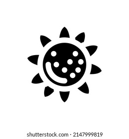 Sunflower sign isolated on white background