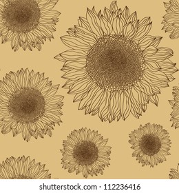 sunflower silhouette background