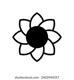 Sunflower Simple icon design template
