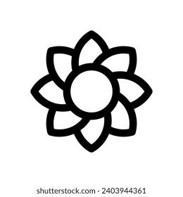 Sunflower Simple icon design template