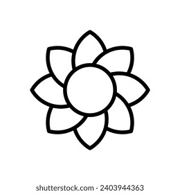 Plantilla de diseño de iconos simples de girasol