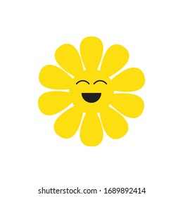 sunflower  smiling icon vector design 