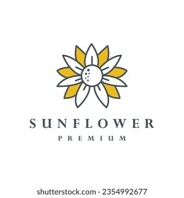 Sunflower style modern vector isolated