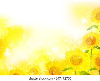 Sunflower summer flower background