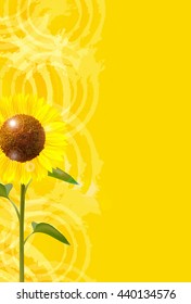 Sunflower summer summer greeting background