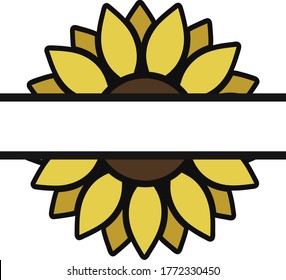 Sunflower Sun Logo Clipart 