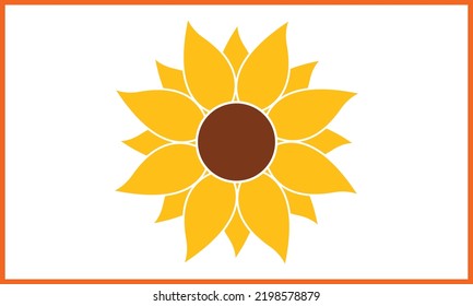 Sunflower SVG Printable Vector Illustration.