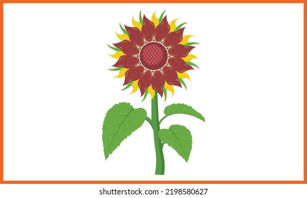 Sunflower SVG Printable Vector Illustration.